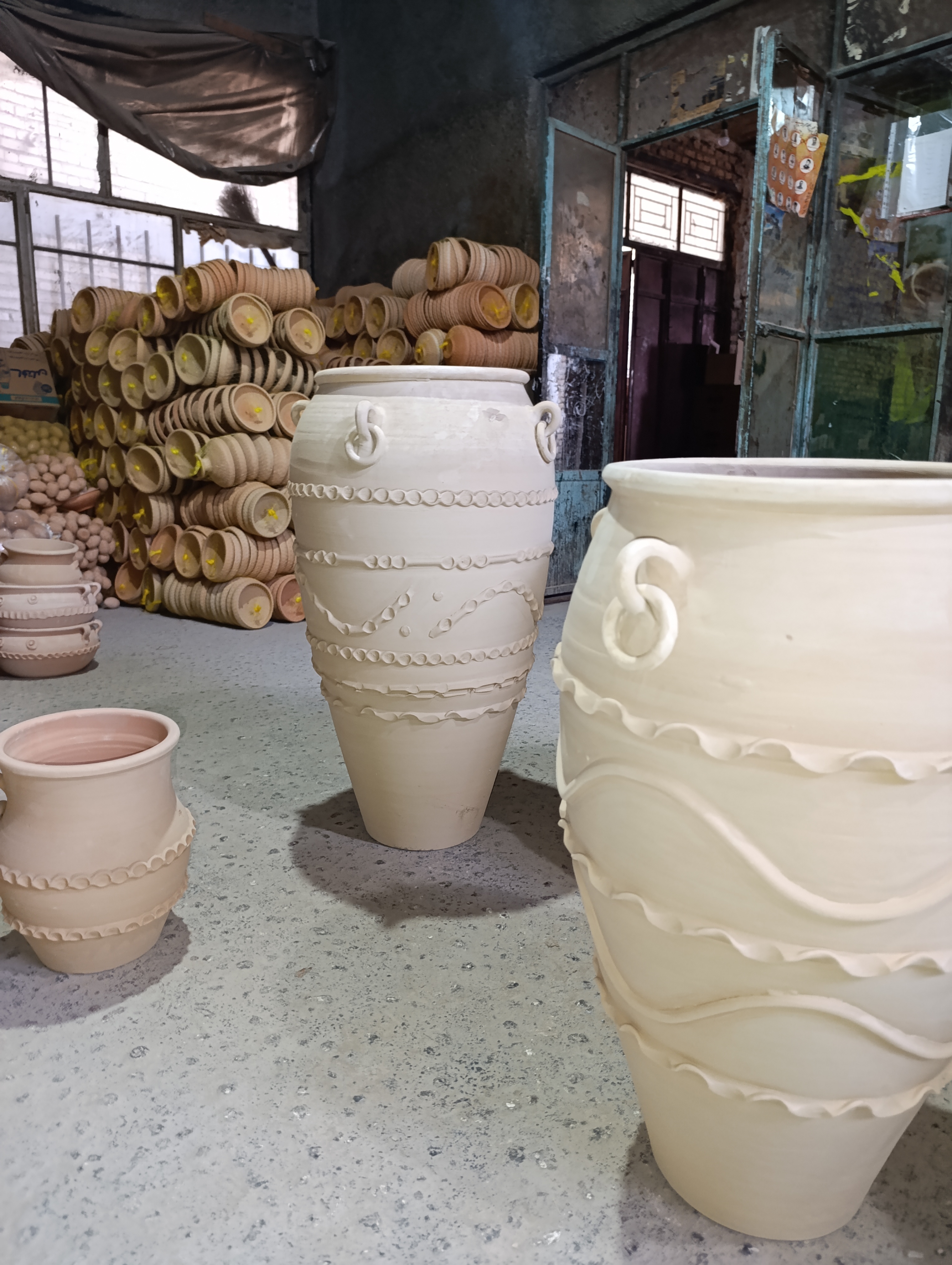 خمره سفالی 90 سانت پتینه ای(رنگی)