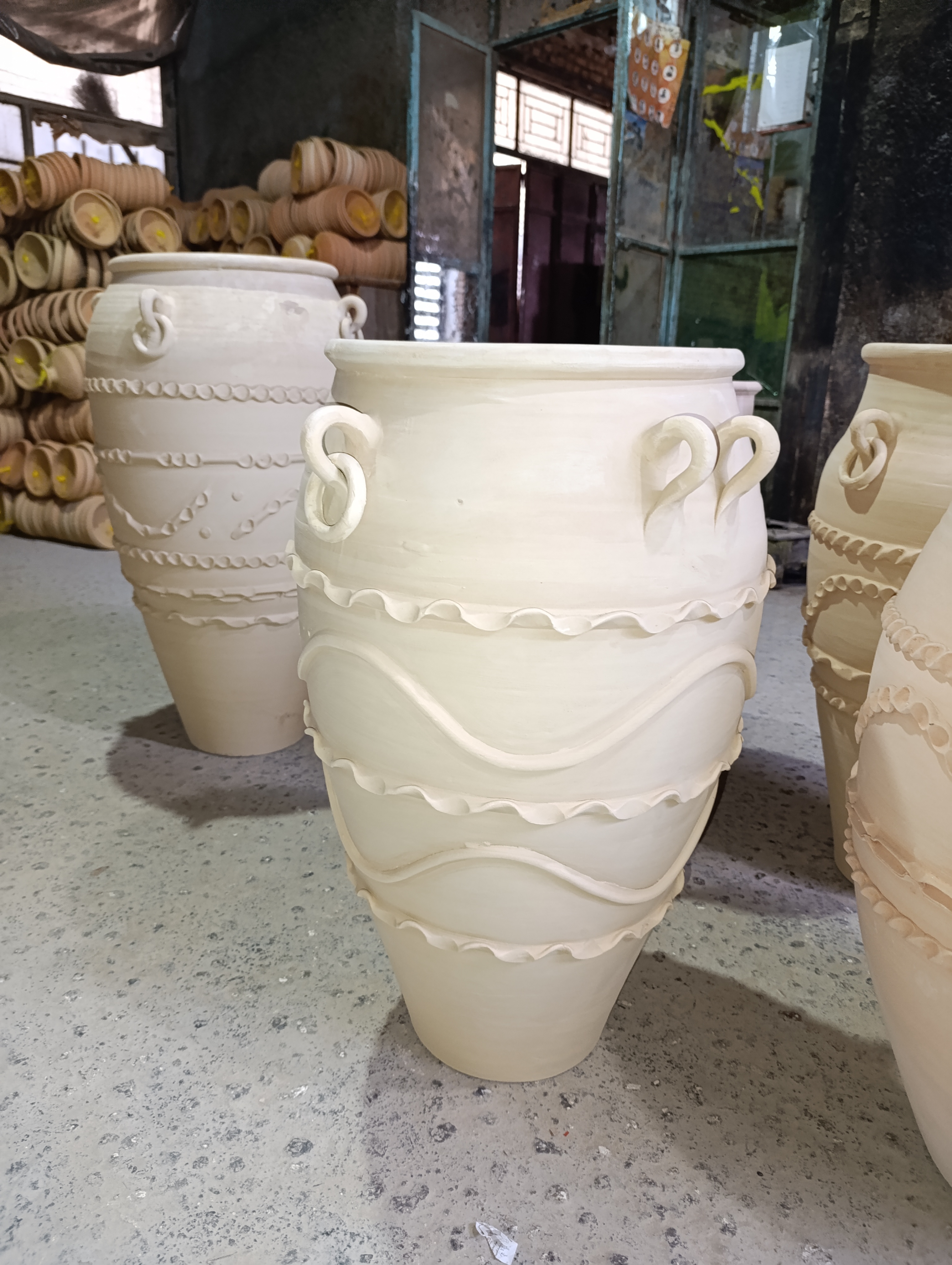 خمره سفالی 80 سانت پتینه ای(رنگی)