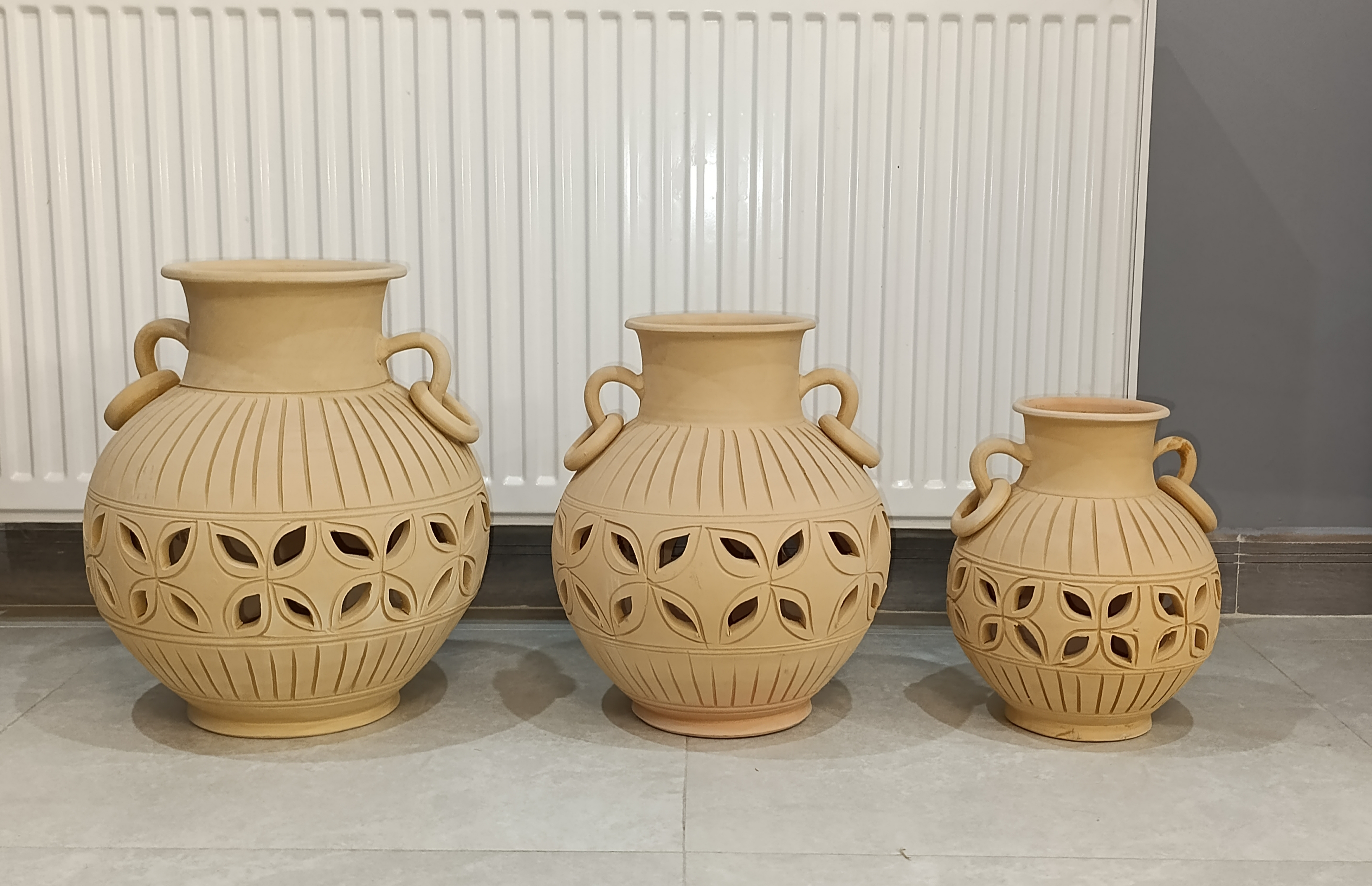 جاشمعی سفالی حلقه دار(سه تایی)