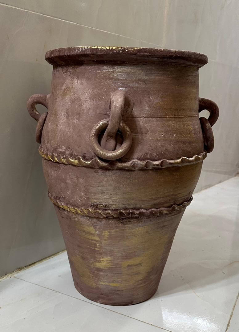 گلدان سفالی پتینه ای 50 سانتی(رنگی)