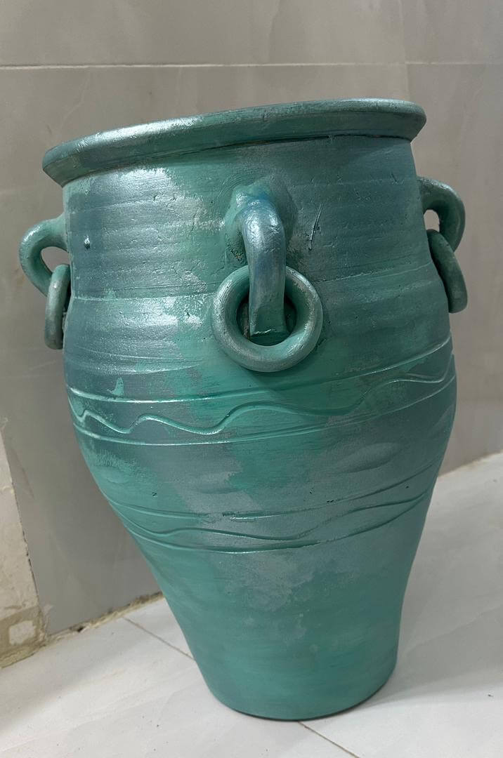 گلدان سفالی پتینه ای 40 سانتی(رنگی)