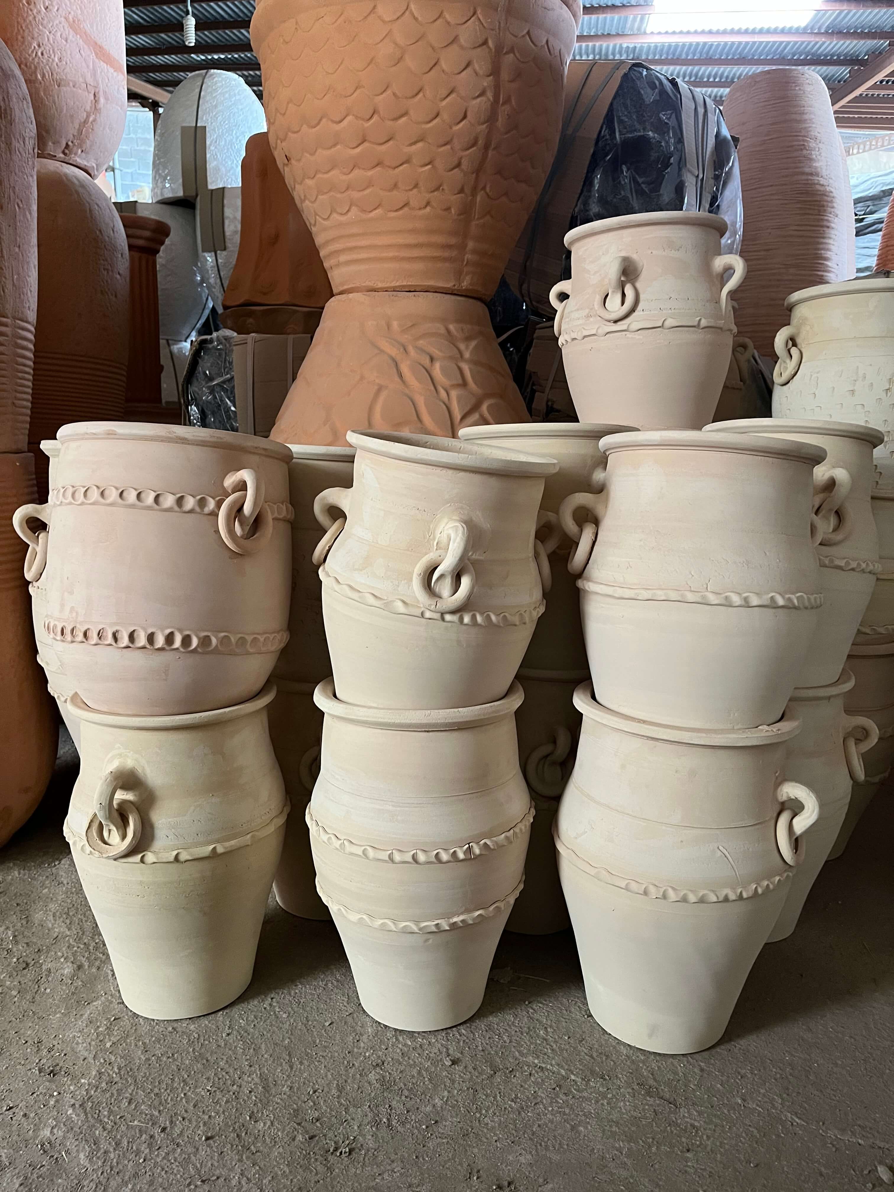 گلدان سفالی پتینه ای 50 سانتی(خام)