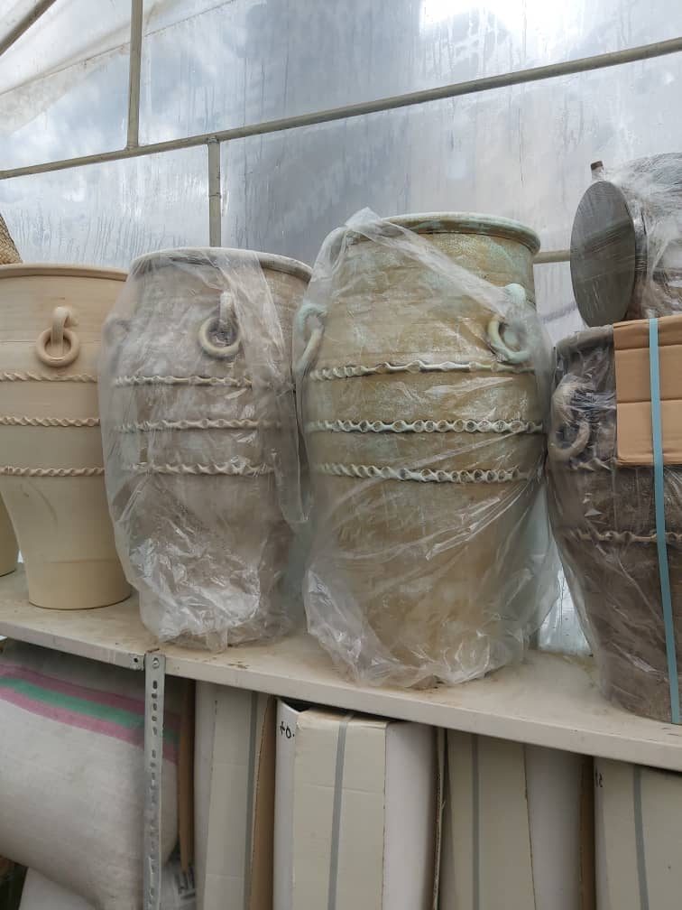 گلدان سفالی پتینه ای 70 سانتی(رنگی)
