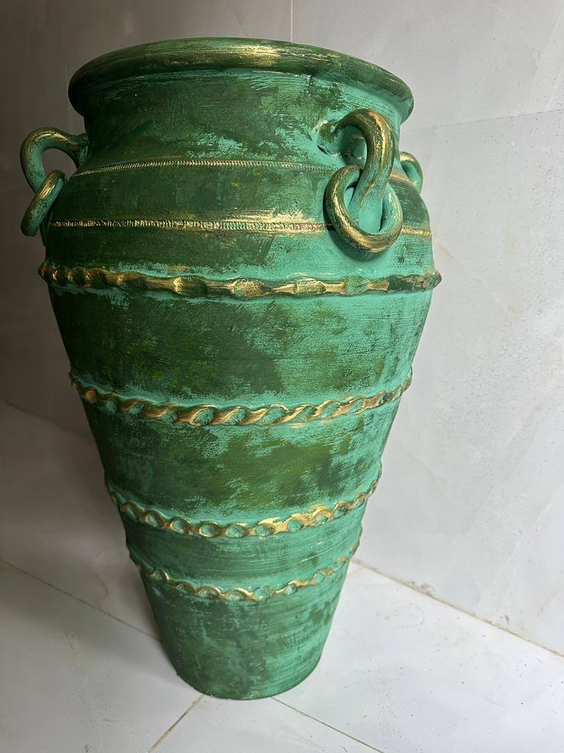 گلدان سفالی پتینه ای 60 سانتی(رنگی)