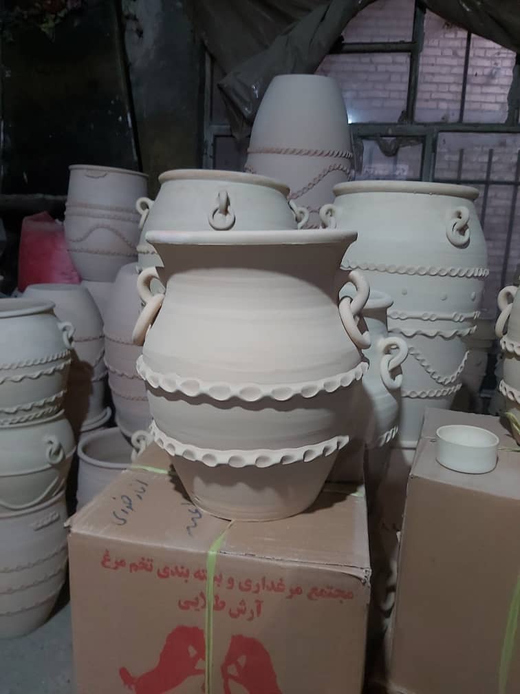 گلدان سفالی پتینه ای 40 سانتی(خام)