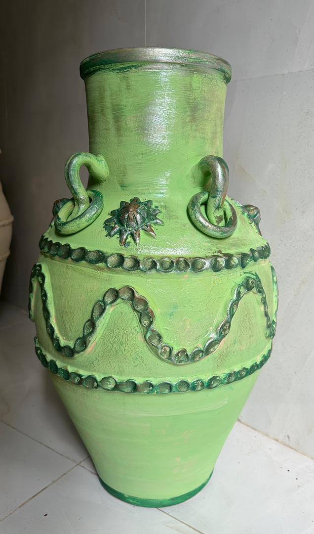 گلدان سفالی پتینه ای 60 سانتی(رنگی)