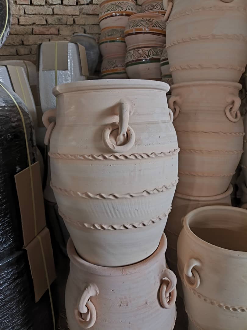 گلدان سفالی پتینه ای 30 سانتی(خام)