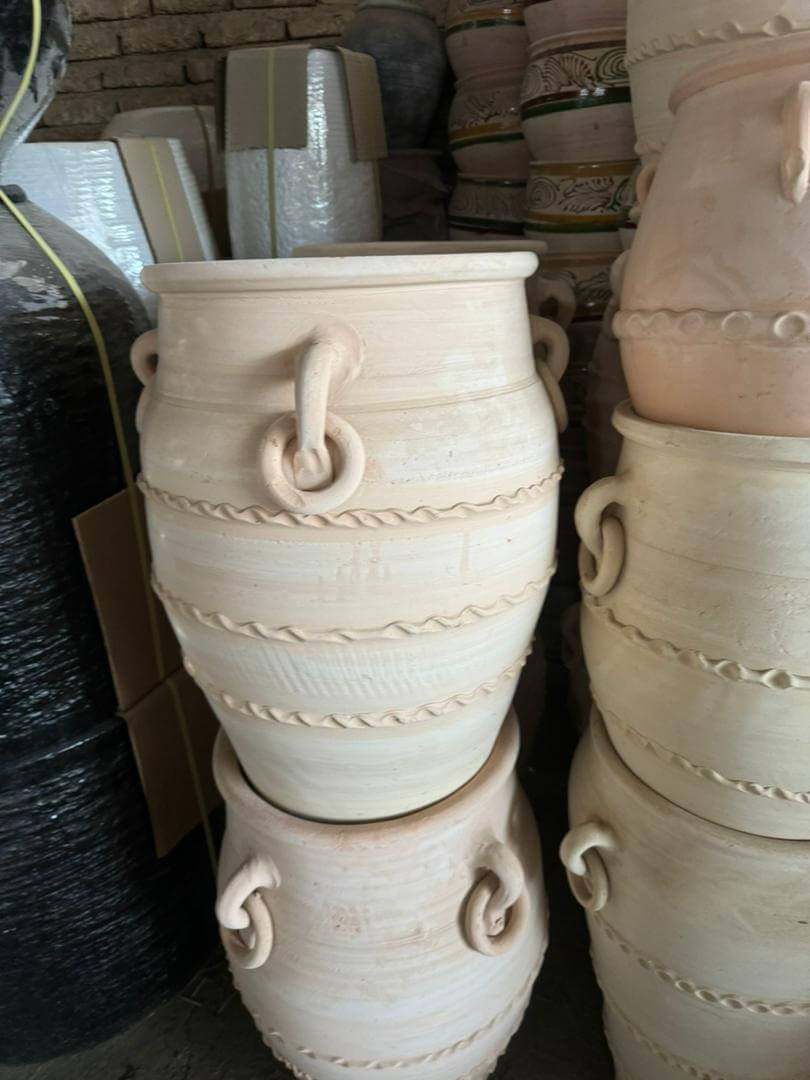 گلدان سفالی پتینه ای 30 سانتی(خام)