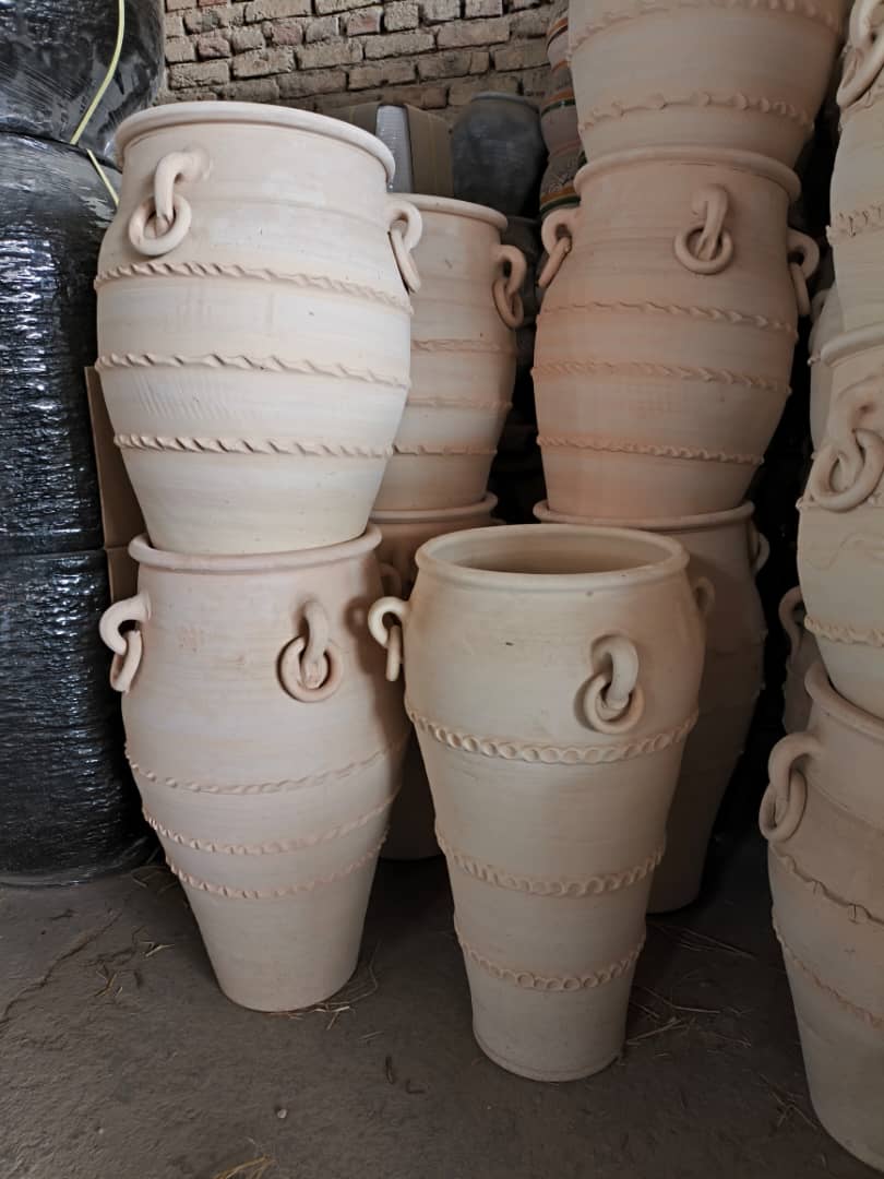 گلدان سفالی پتینه ای 30 سانتی(خام)
