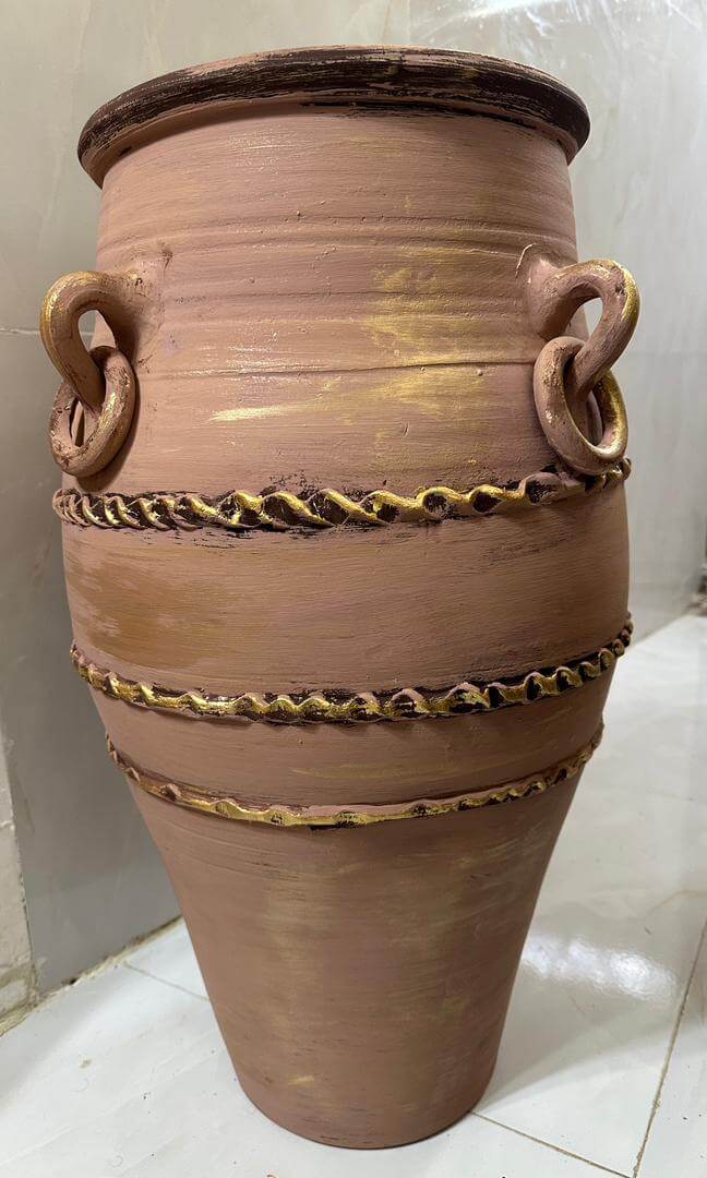 گلدان سفالی پتینه ای 70 سانتی(رنگی)