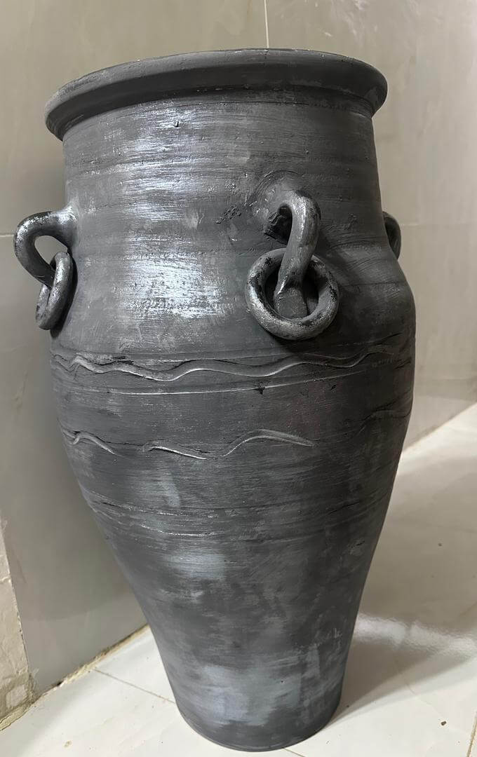 گلدان سفالی پتینه ای 70 سانتی(رنگی)