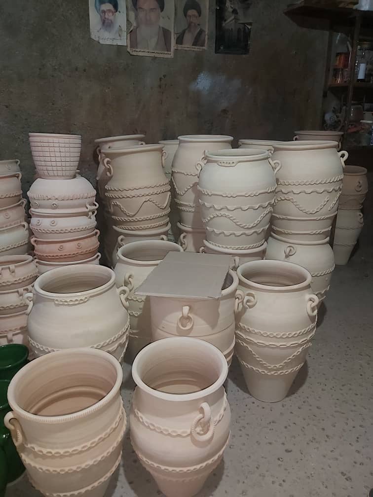 گلدان سفالی پتینه ای 70 سانتی(خام)