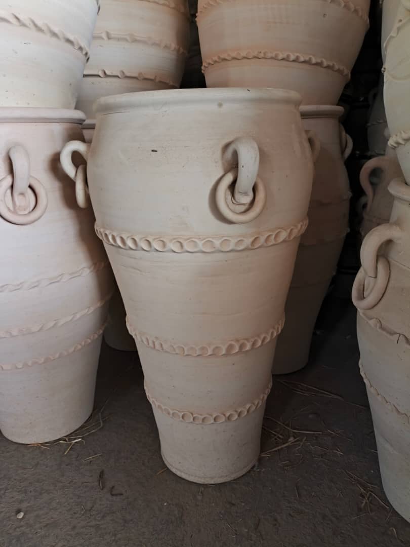 گلدان سفالی پتینه ای 30 سانتی(خام)